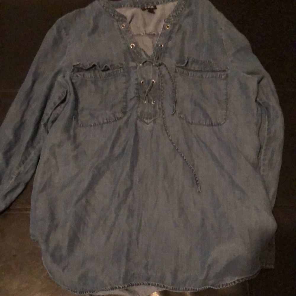 Blue Jean Long Sleeve Dress